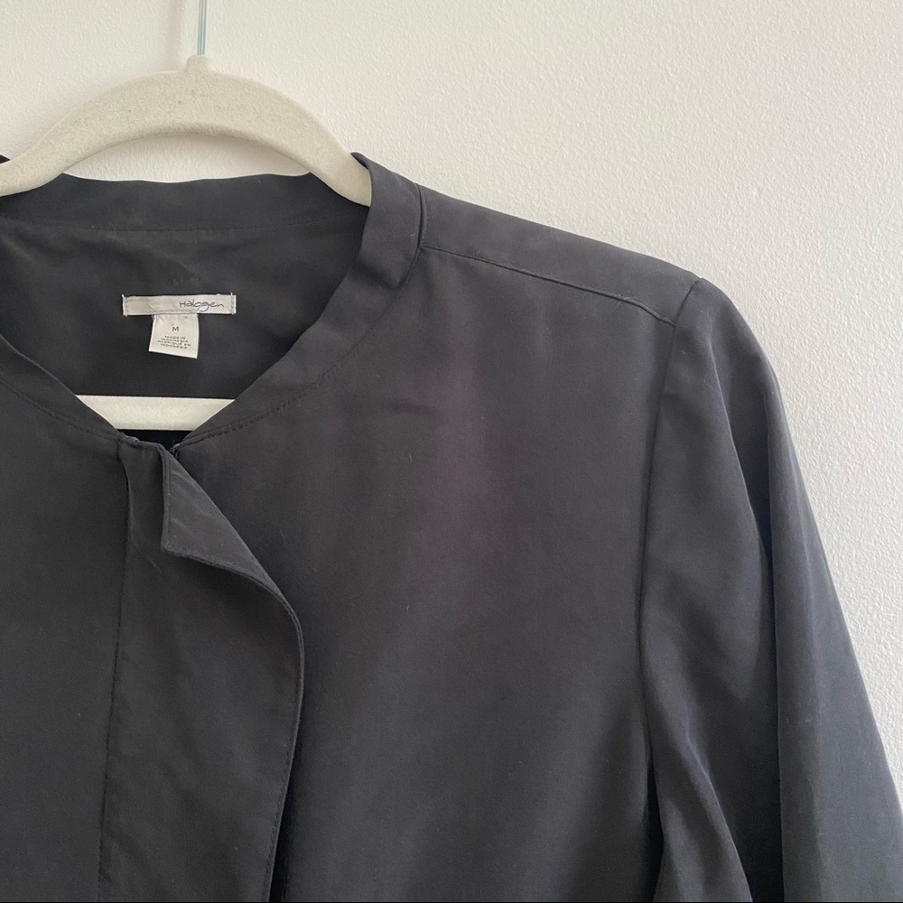 Halogen Black Soft Collarless Jacket Size Medium - image 4